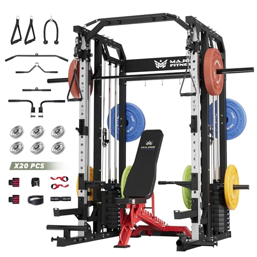 Major Fitness Smith Machine Drone2 Premium All-in-One Home Gym with Aluminum Pulley Set J82580