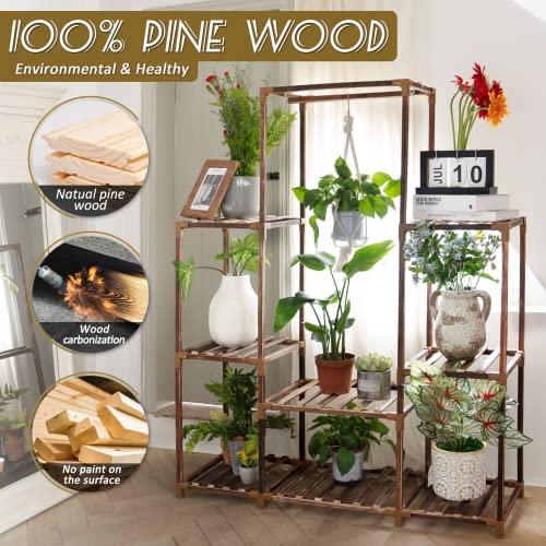 Uneedem Plant Stand Indoor Outdoor, 10-Tier Tall Plant Shelf for Multiple Plants A6522