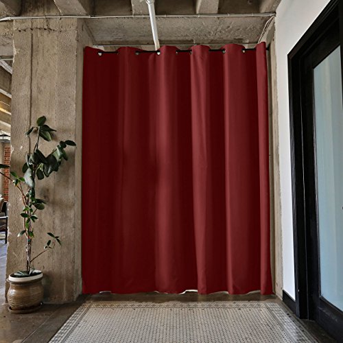 Tension Rod Room Divider Curtain Kit - 8ft Tall x 10ft-12ft 6in Wide, Stone White Q31183