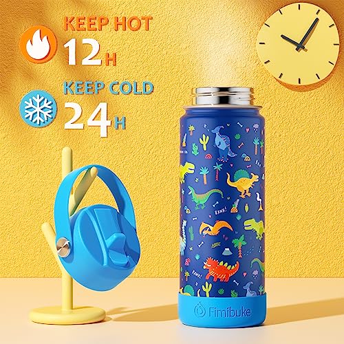 Fimibuke Kids Insulated Water Bottle 18oz with Straw, 2 Pack Ocean Life X374824