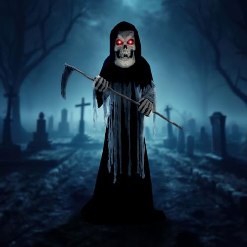 Haunted Hill Farm Motion-Activated 7.5-Ft. Smoldering Ghoul Animatronic Halloween Decoration N1475