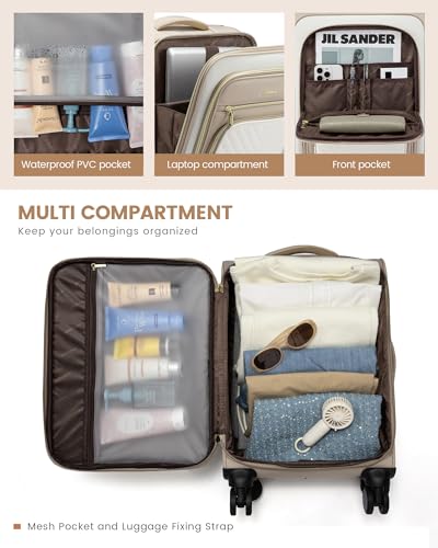 LOVEVOOK Carry On Luggage 20 Inch with Wheels and TSA Lock B345