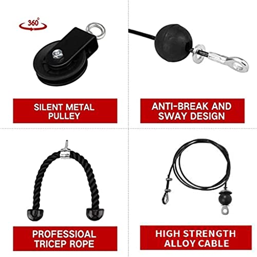 Cable Pulley System for Home Gym, LAT Pull Down with Adjustable Length Z498