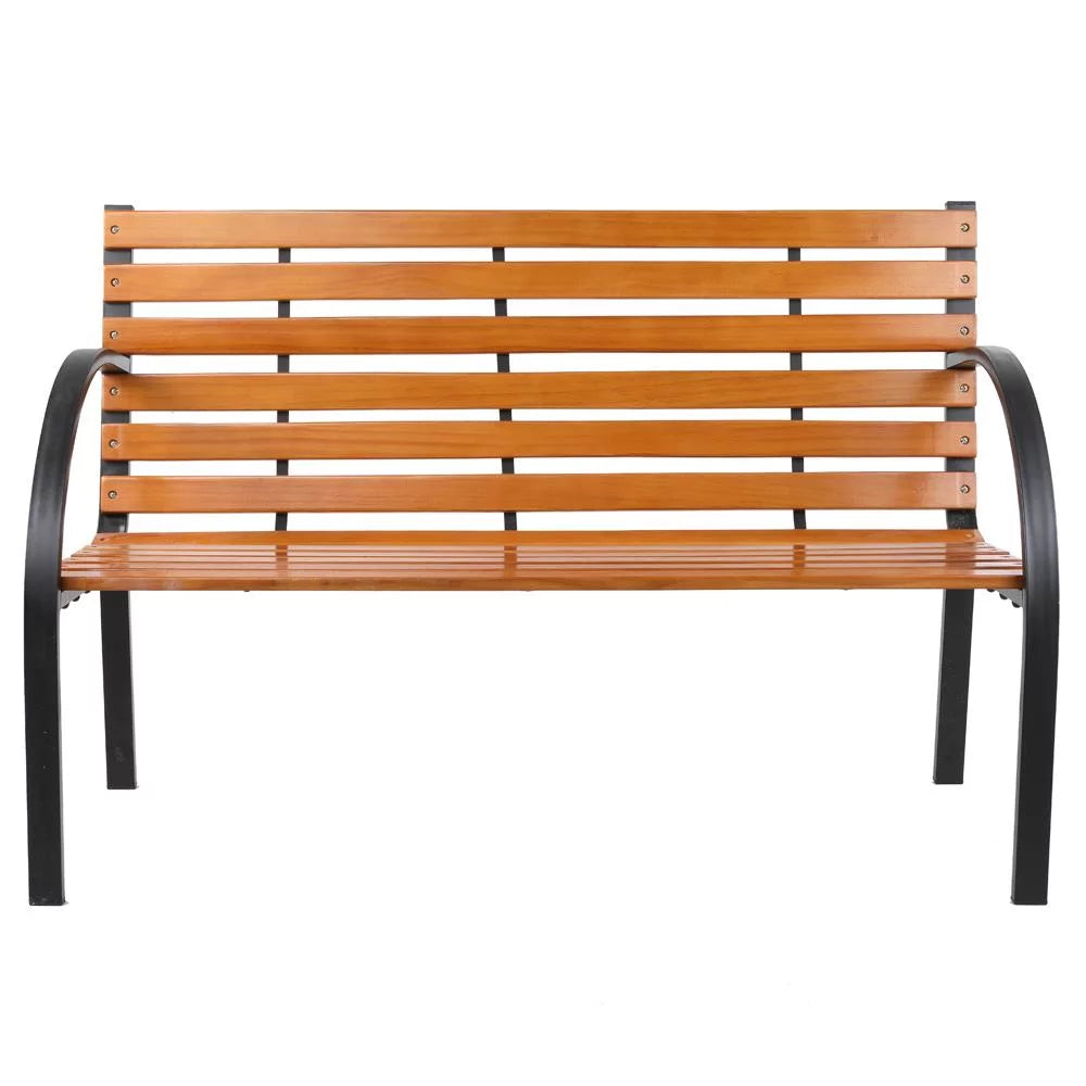 UBesGoo Iron Hardwood Park Bench 48" Loveseat D60317
