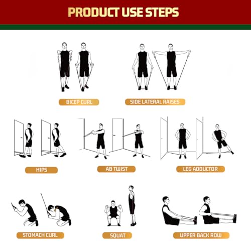 VEICK Resistance Bands with Handles for Home Workout O75059