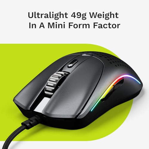Glorious Model D Wired Gaming Mouse - 68g Honeycomb RGB Ergonomic, Matte White M160012
