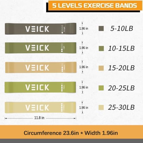 VEICK Resistance Bands with Handles for Home Workout O75059