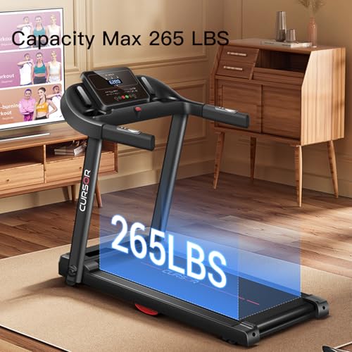 CURSOR FITNESS Folding Treadmill with Pulse Sensor I283641