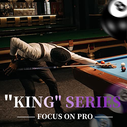 lotmusic Premium Pool Stick with Telescopic Fiber Extension Cue, 58 Inch Set with Case W47144