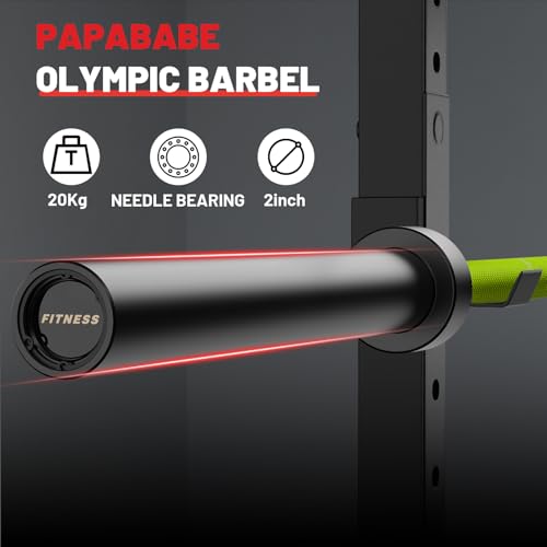 PAPABABE Olympic Barbell 2-inch 45lb Weight Bar for Strength Training V204840