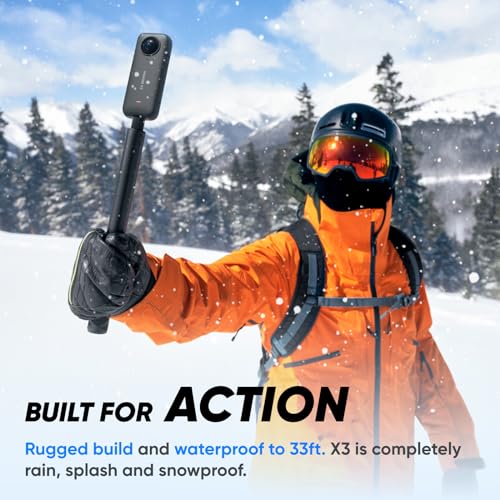 Insta360 X3 Motorcycle Kit - Waterproof 360 Action Camera with 5.7K HDR Video E78107