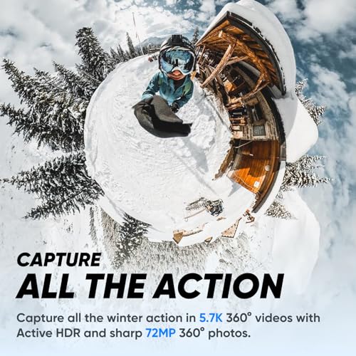 Insta360 X3 Motorcycle Kit - Waterproof 360 Action Camera with 5.7K HDR Video E78107