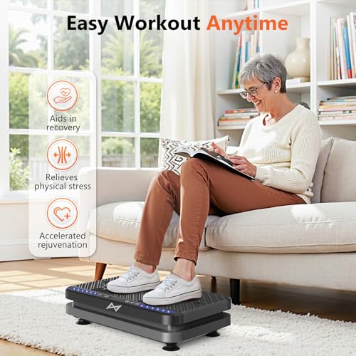 AXV Vibration Plate Fitness Platform Exercise Machine for Full Body Workout Q37919