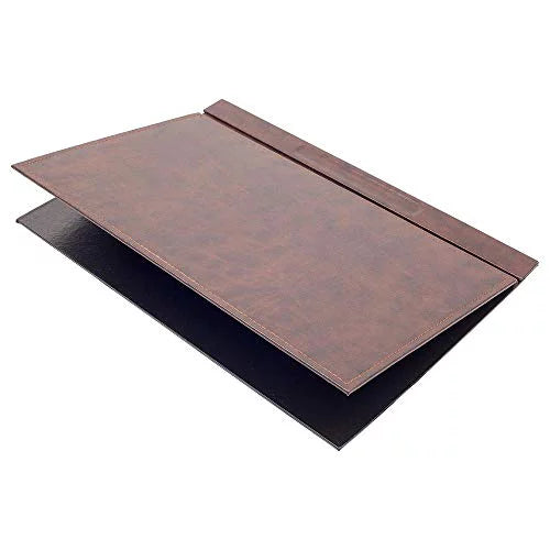 Leather Desk Set 10 Pieces Desk Organizer Brown X983836
