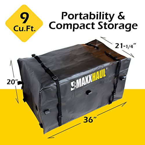 MaxxHaul 50243 Foldable Hitch Cargo Carrier Cart with 10 inch Flat Free Tires Z2903