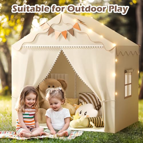 Treestone Play Tent for Kids with Padded Mat and Light, Indoor & Outdoor Playhouse F222