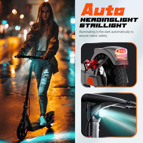 SISIGAD Electric Scooter for Adults, 10" Tires, 600W Motor, 22 MPH, 30 Miles Range, Foldable O1563