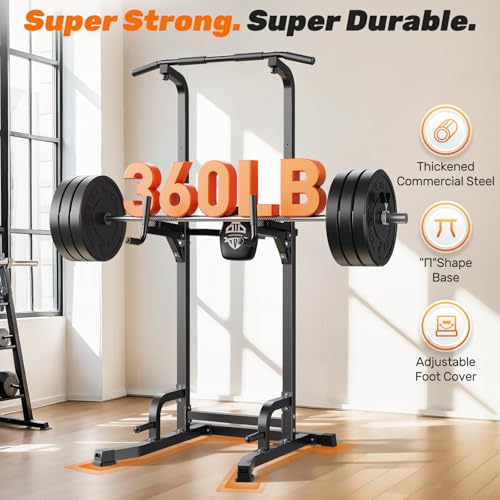 Sportsroyals Pull Up Bar Dip Station Power Tower Home Gym Strength Training Equipment R739989