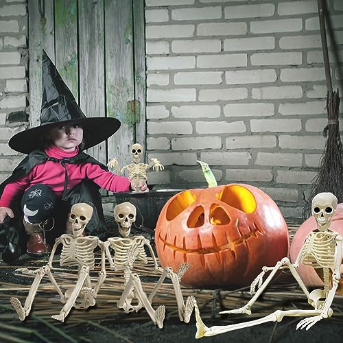 Life Size Skeleton with Posable Joints for Halloween Decor R4204