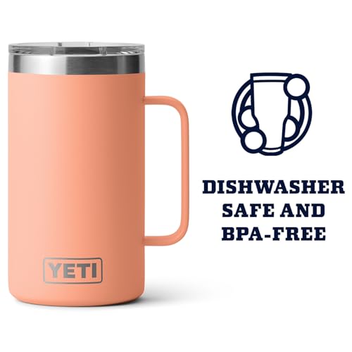 YETI Rambler 24 oz Mug, Stainless Steel, Vacuum Insulated N160