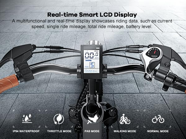1000 Peak Electric Bike for Adults, 80 Miles Removable Battery, 26" 7-Speed D960
