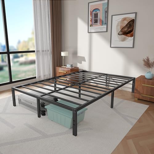 NOAH MEGATRON 14 Inch Twin Bed Frame Heavy Duty Metal Platform with Under Storage Z819