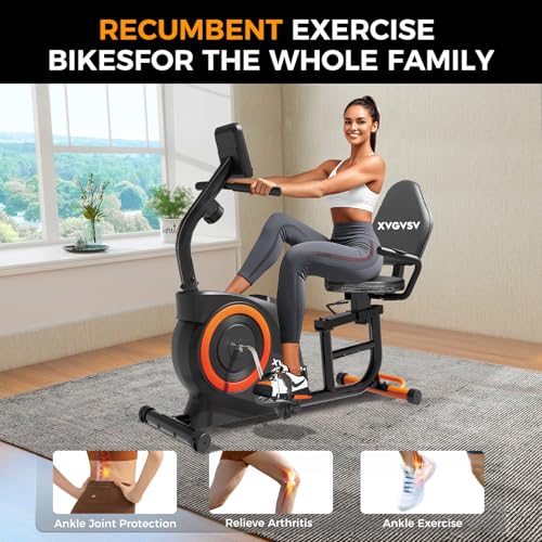 Recumbent Exercise Bike with 400LB Capacity and Magnetic Resistance V9846
