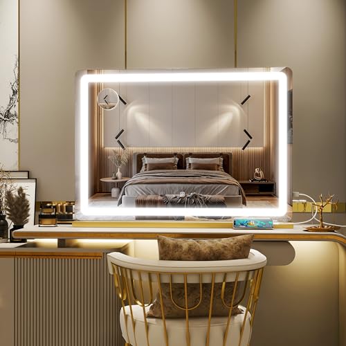 Vanity Mirror with Lights, 12.6"×15" LED Makeup Mirror, Touch Control Dimmable D52089