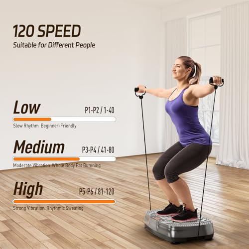 TISSCARE Vibration Plate Exercise Machine for Whole Body Workout at Home A527