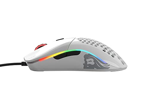 Glorious Model D Wired Gaming Mouse - 68g Honeycomb RGB Ergonomic, Matte White M160012
