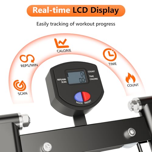 Compact Folding Stair Stepper with Adjustable Resistance for Home A6097