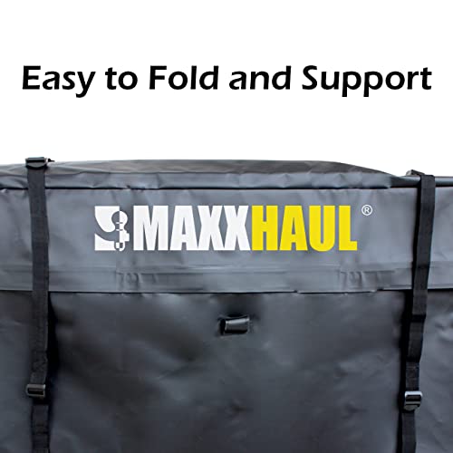 MaxxHaul 50243 Foldable Hitch Cargo Carrier Cart with 10 inch Flat Free Tires Z2903
