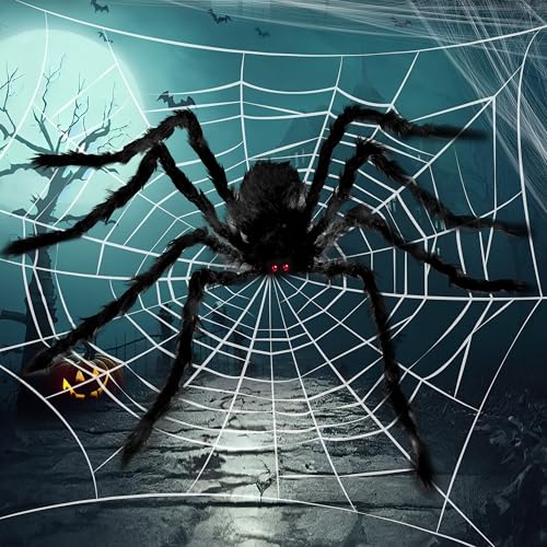JOYIN 9 Ft Halloween Spider Outdoor Decorations Giant Scary Props Q72122