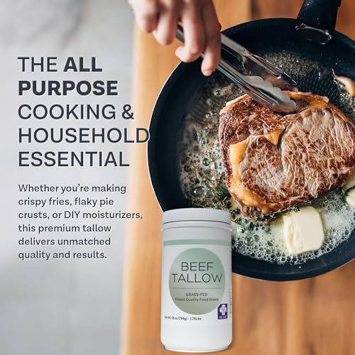 MD.LIFE Grass Fed Beef Tallow for Cooking, 24 Pounds A54505