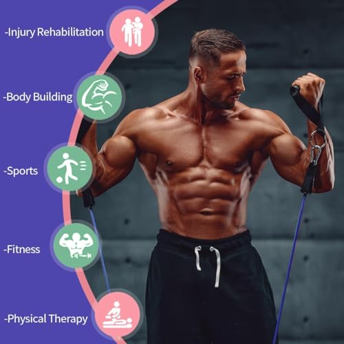VEICK Resistance Bands with Handles for Home Workout O75059