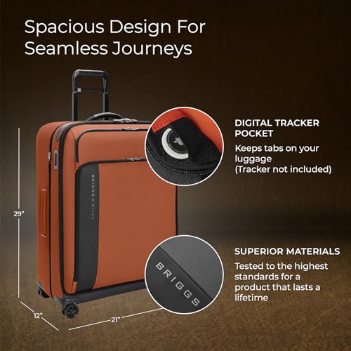 Briggs & Riley 22" Carry On Expandable Spinner - Softside Luggage, Black G487462
