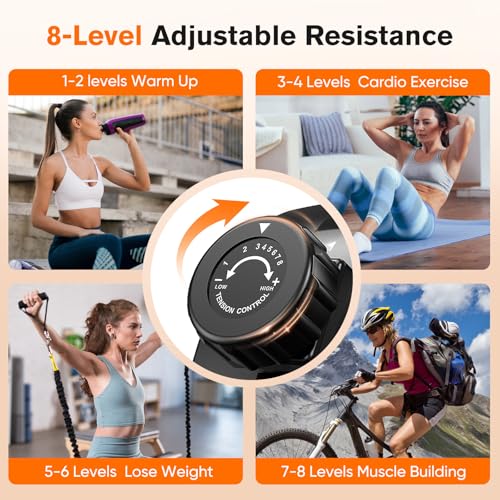 pooboo Recumbent Exercise Bike with Arm Exerciser, Magnetic Resistance, 400LBS Capacity B156072