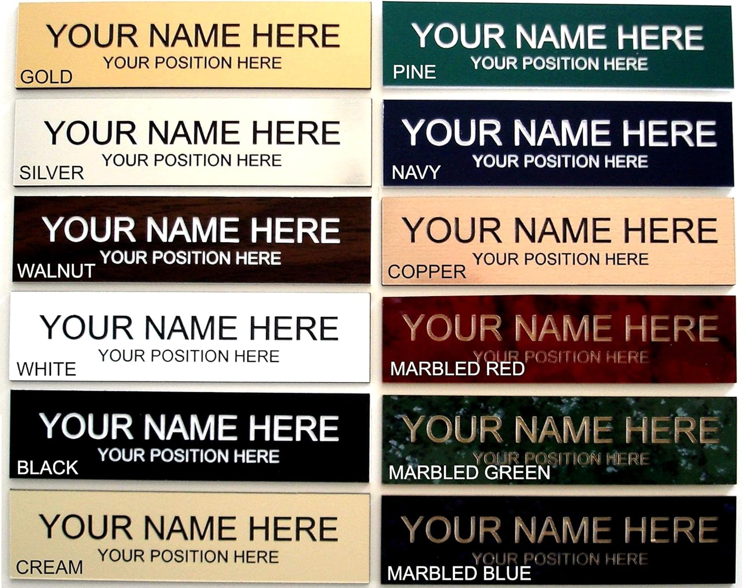 Laser Engraved Name Plate for Office Desk or Wall Door Sign P5714