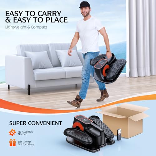 Under Desk Elliptical Seated Pedal Exerciser with Remote Control D985