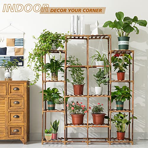 Uneedem Plant Stand Indoor Outdoor, 10-Tier Tall Plant Shelf for Multiple Plants A6522