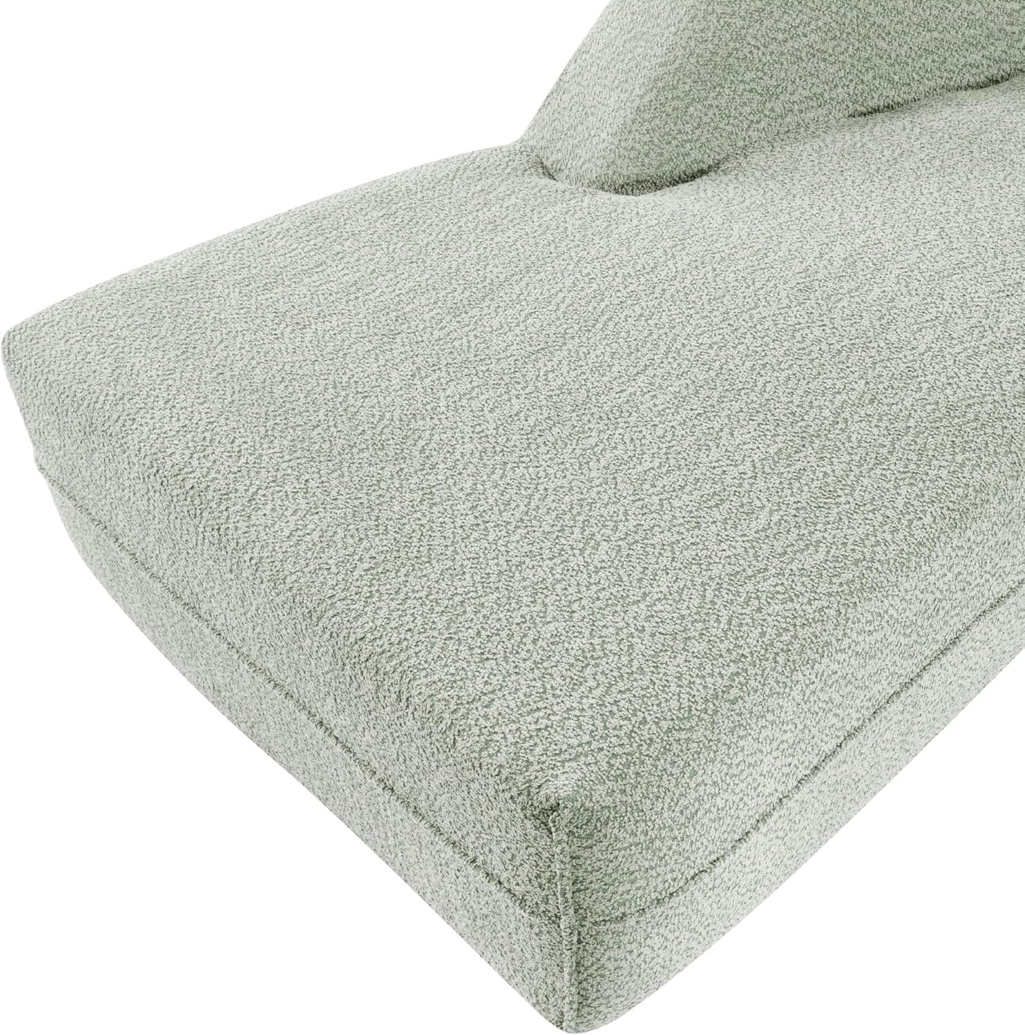 109.4" Modern Cloud Curved Sofa Boucle Chaise Lounge with Left Arm Facing, Green I6917