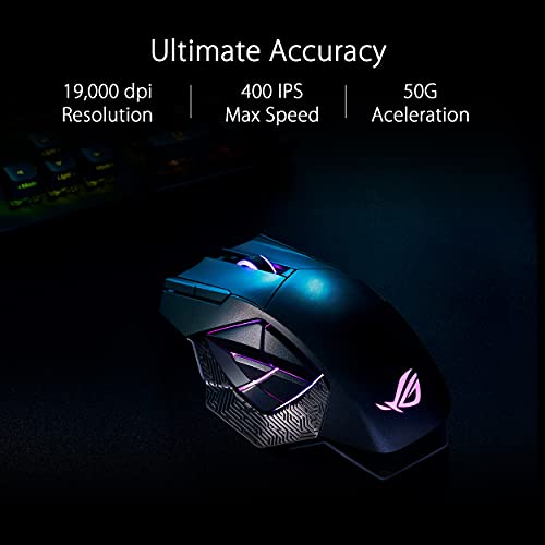 ASUS ROG Spatha X Wireless Gaming Mouse with Charging Stand, Black M63192