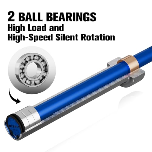 RITFIT Olympic Barbell 4ft/6ft 2 Inch Weight Bar for Strength Training, 500lbs Capacity F369