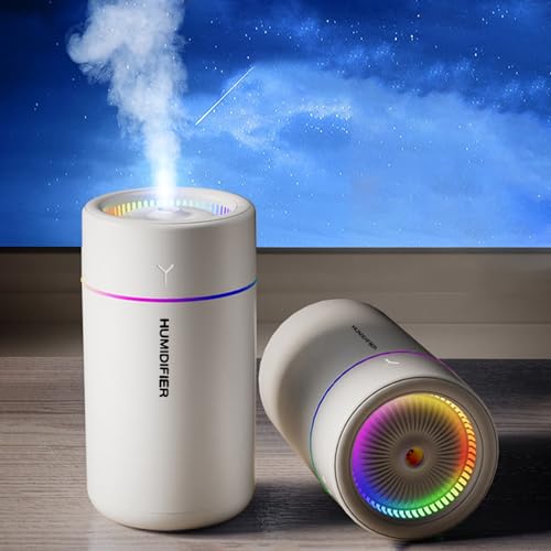Portable Mini Humidifier 400ml Cool Mist with Night Light for Office Bedroom Car Z88357