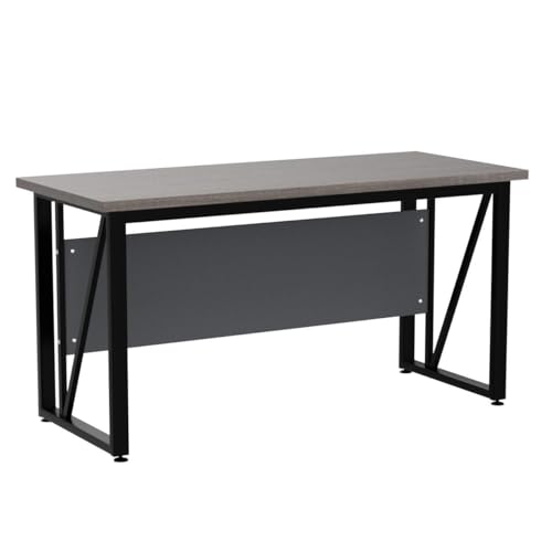 Tribesigns 63" Executive Desk with 47" Lateral File Cabinet, L-Shaped Computer Desk, Brown and Black N680173