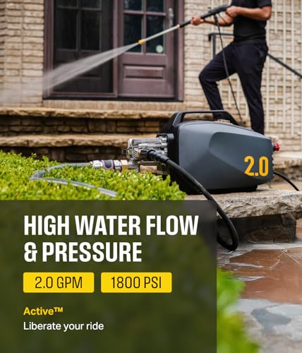 ACTIVE 2.0 Electric Pressure Washer 1800 PSI, Compact Power Washer for Car and Home I684