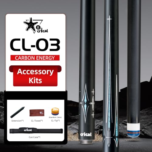 CRICAL Carbon Fiber Pool Cue Stick 58" with 12.5mm Tip J317692