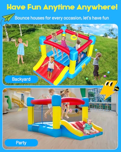 Inflatable Bounce House for Kids with Slide, Blower Included S2248
