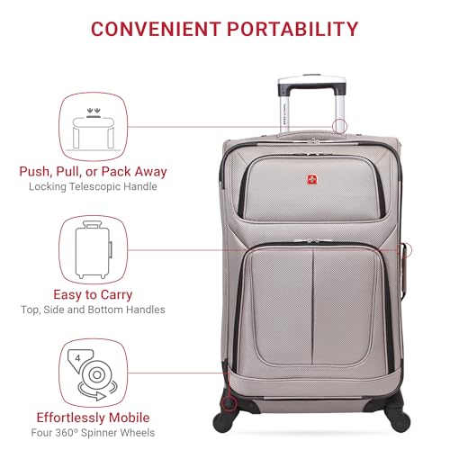 SwissGear Sion Softside Expandable Luggage, Black, 29-Inch C81483