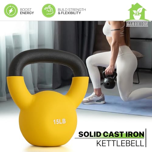 10/15/20LB Neoprene Coated Cast Iron Kettlebell for Strength Training W5749